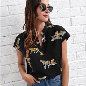 Tiger Print Top